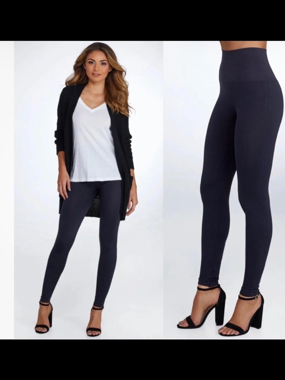 SPANX Look At Me Black Leggings NWOT